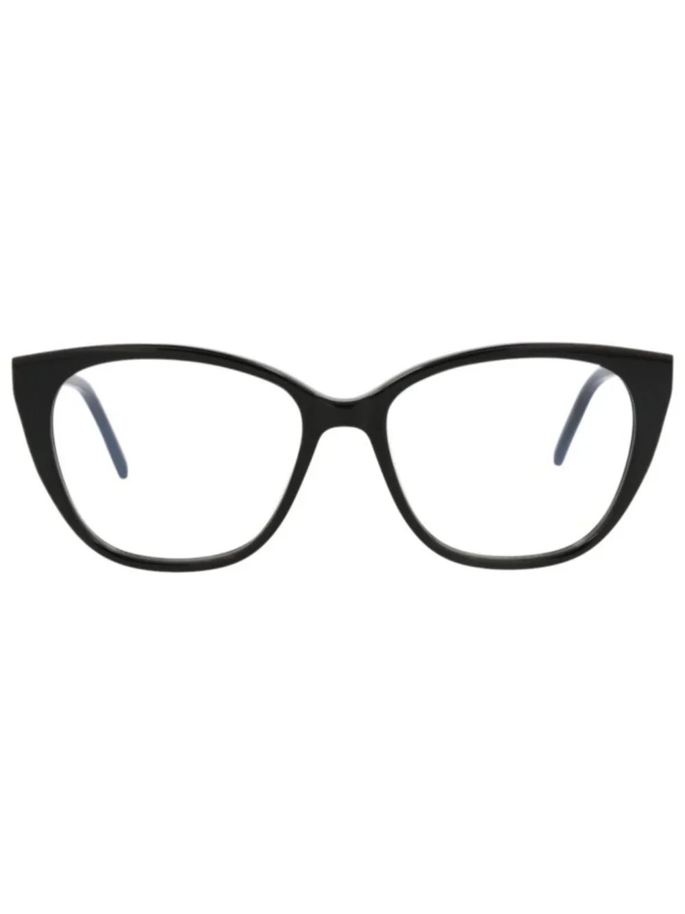New Saint Laurent Women's Eyeglasses Cat Eye Acetate Frame Black Silver